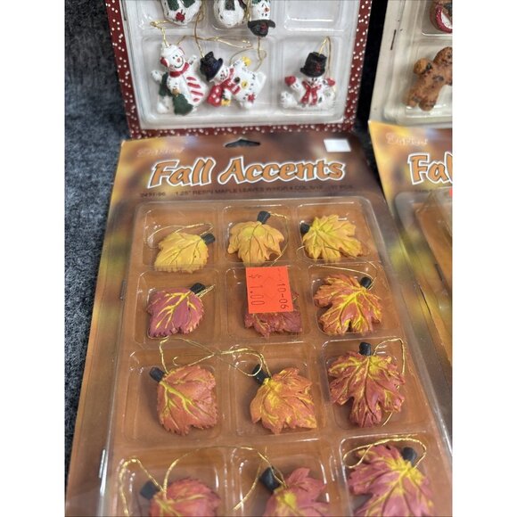 Darice Plastic Decor Lot Holiday Christmas Fall Thanksgiving Snowman Gingerbread - Picture 3 of 9